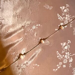 Elegant sterling silver and pink Beaded bracelet